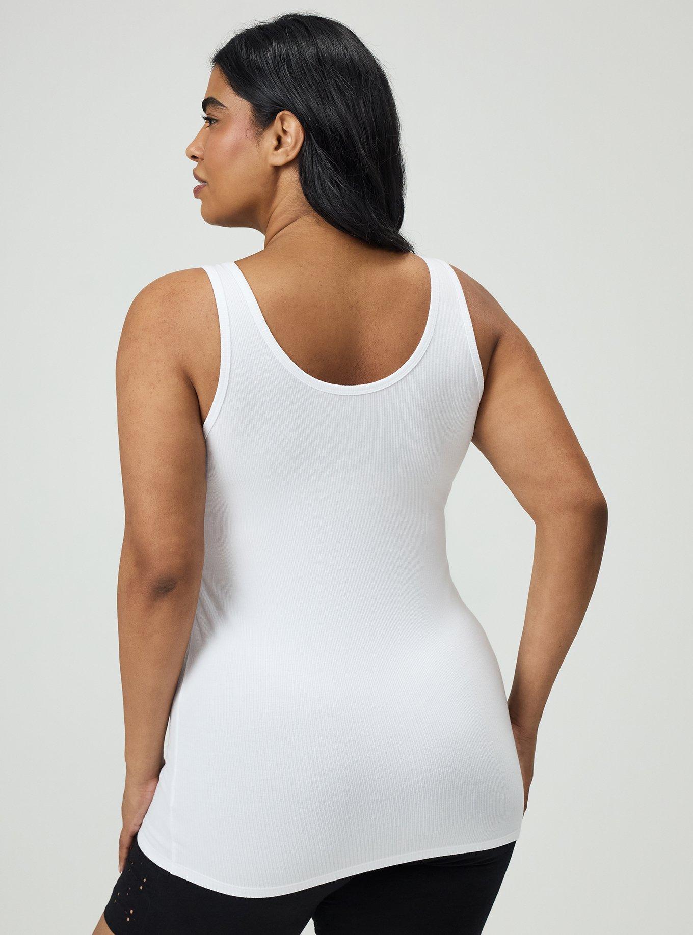 Super Soft Rib Hook & Eye Tank, BRIGHT WHITE, alternate