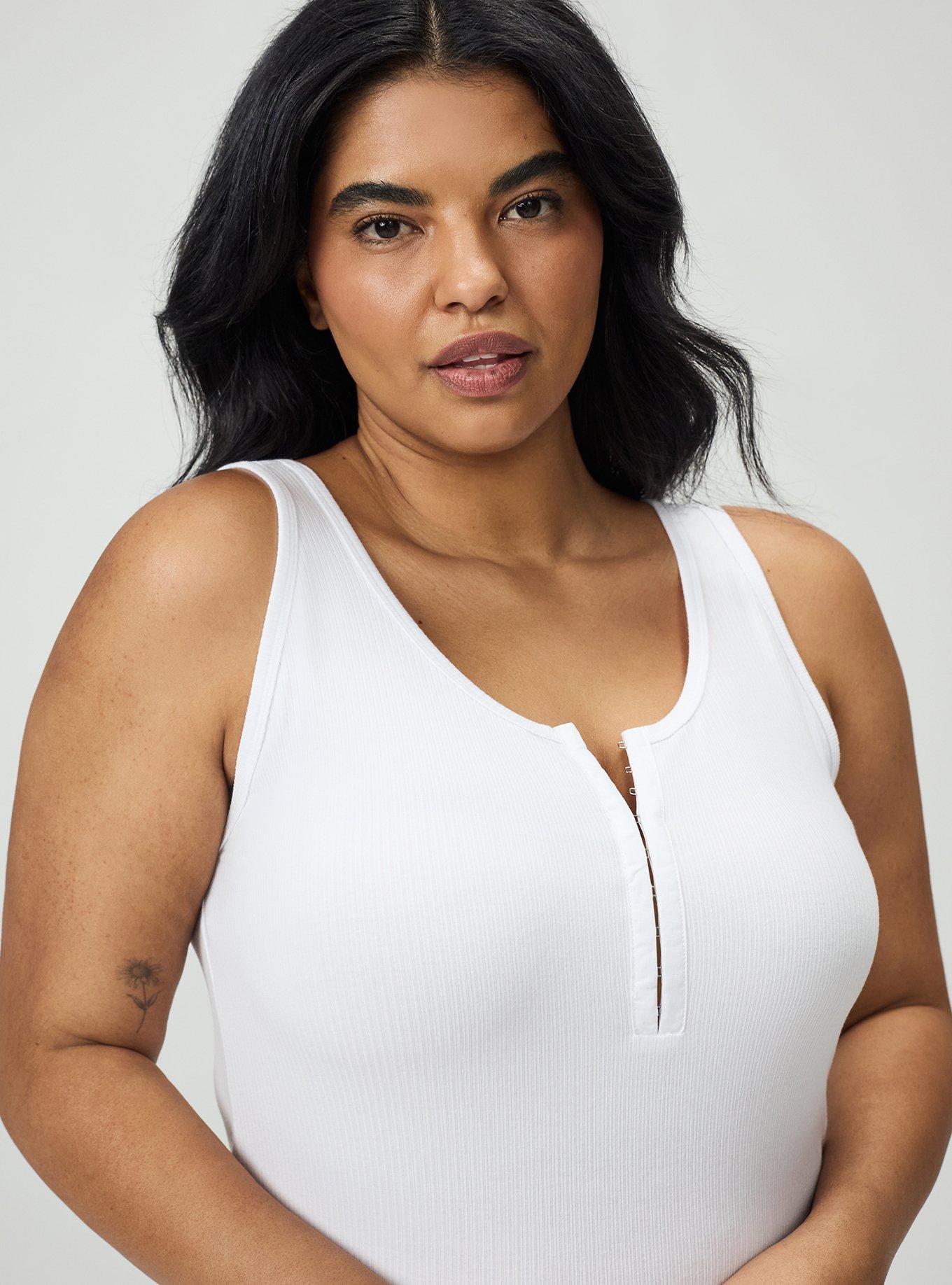 Super Soft Rib Hook & Eye Tank, BRIGHT WHITE, alternate