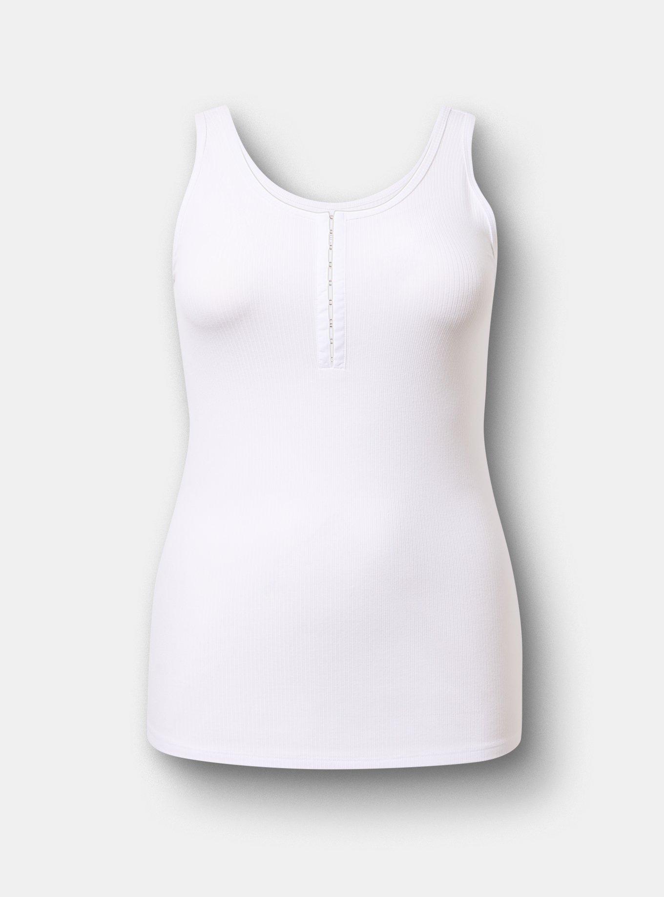 Super Soft Rib Hook & Eye Tank, BRIGHT WHITE, hi-res