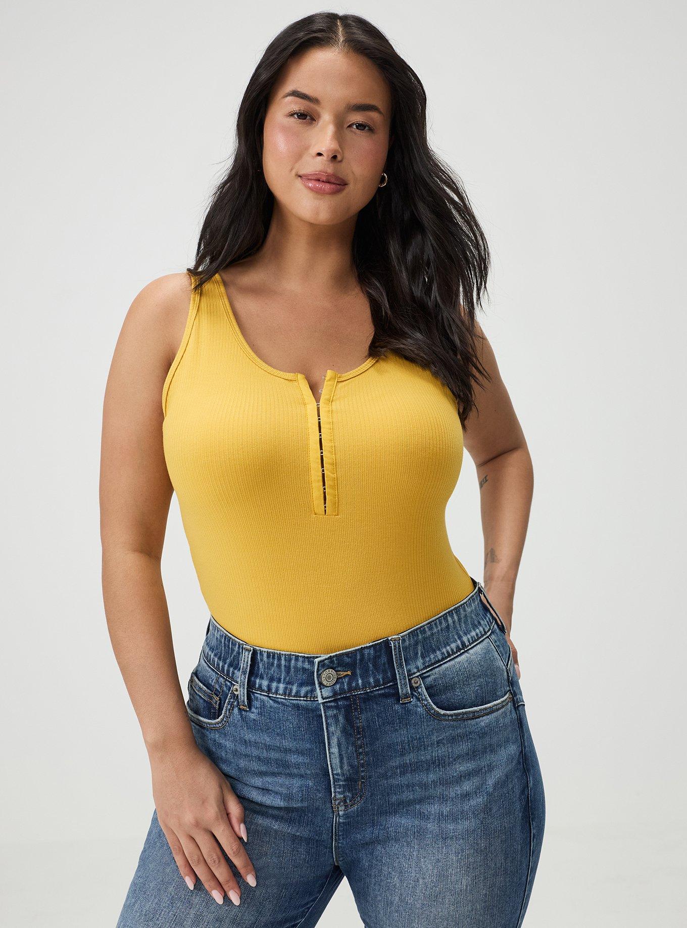 Super Soft Rib Hook & Eye Tank, MINERAL YELLOW, alternate