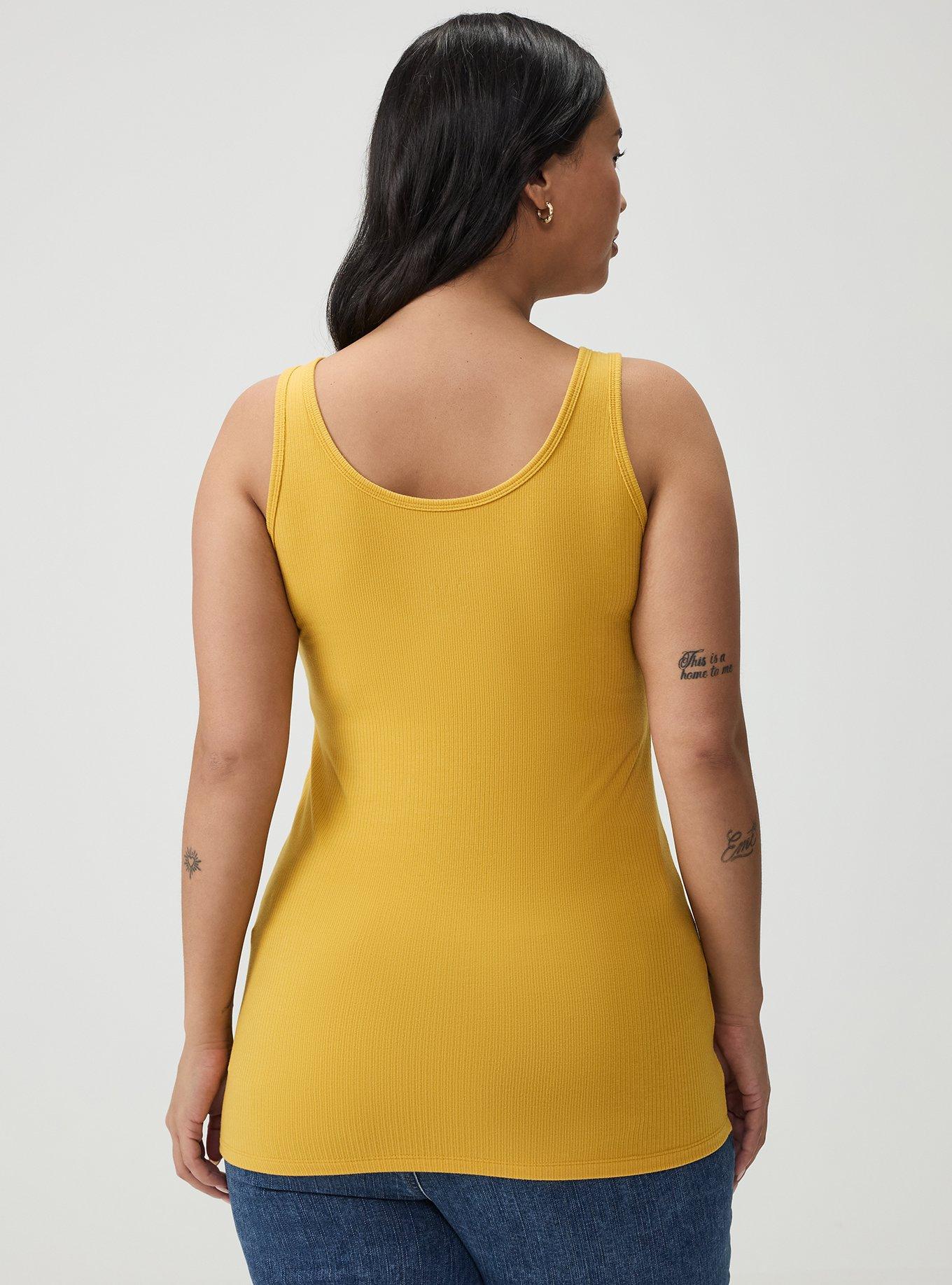 Super Soft Rib Hook & Eye Tank, MINERAL YELLOW, alternate