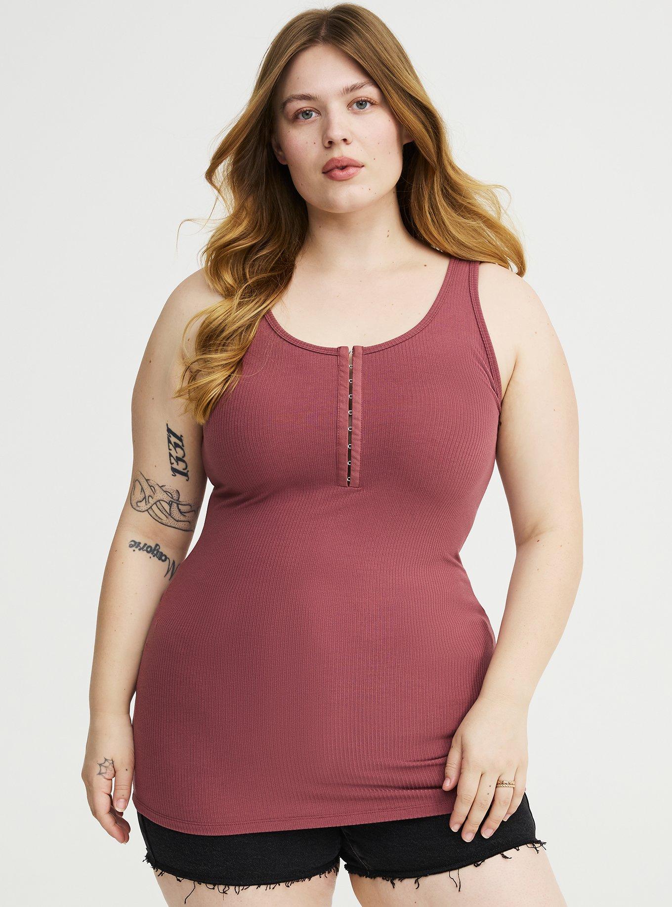 Super Soft Rib Hook & Eye Tank, WILD GINGER, hi-res
