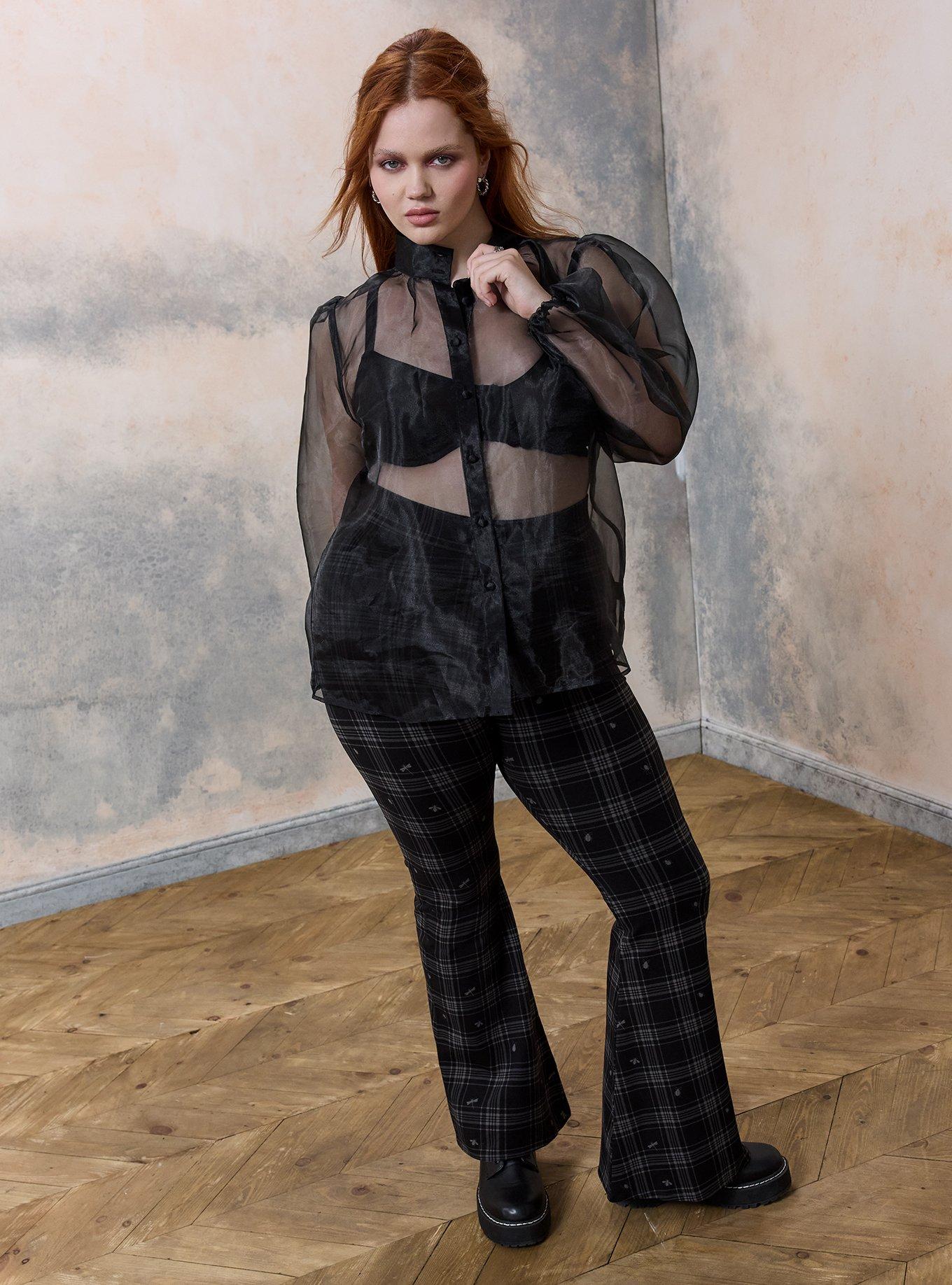 Nightfall Flare Leggings, INSECT PLAID DEEP BLACK, hi-res