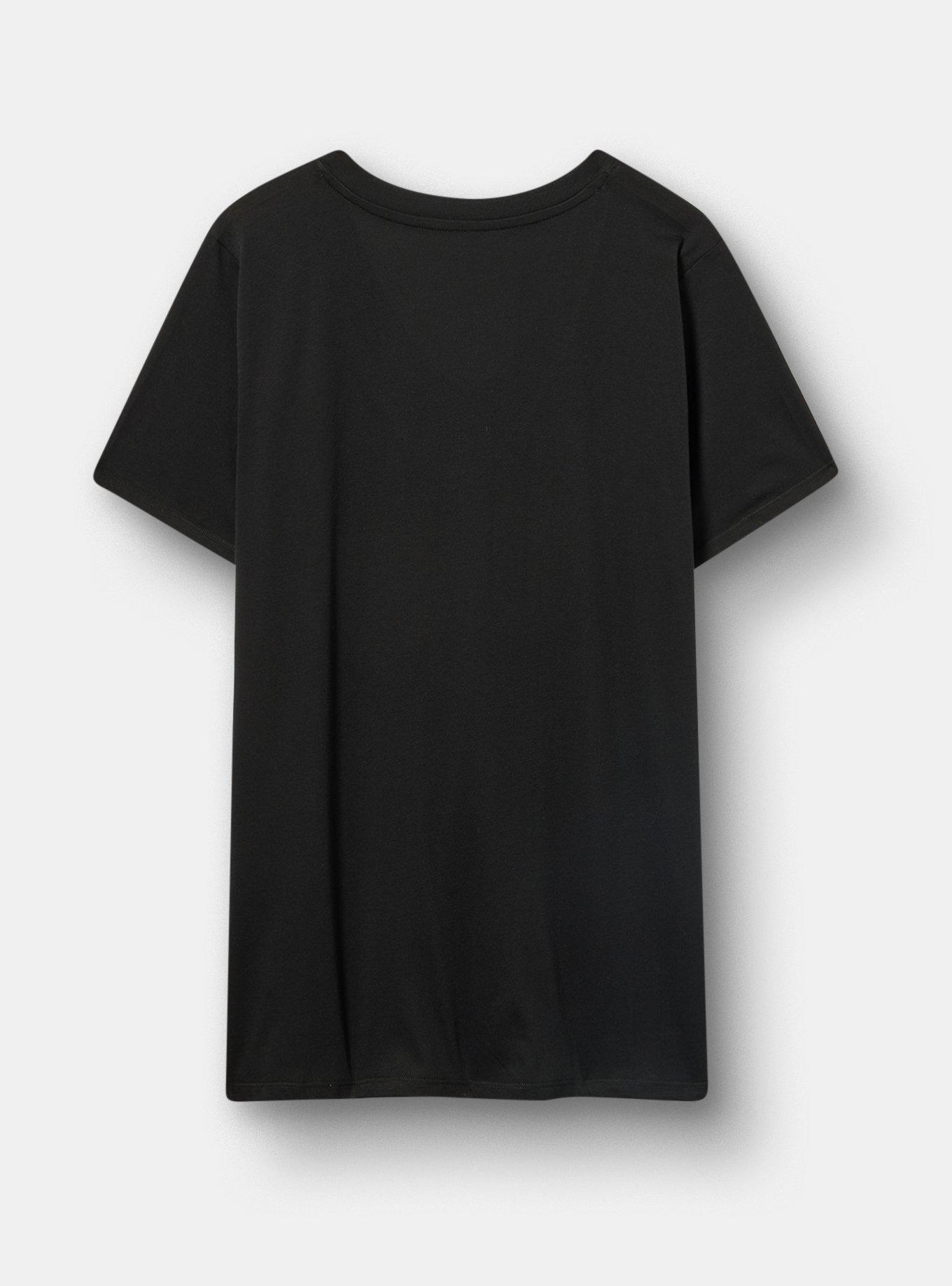 Plus Size A Court of Thorns & Roses Classic V-Neck Tee, NIGHT COURT DEEP BLACK, alternate