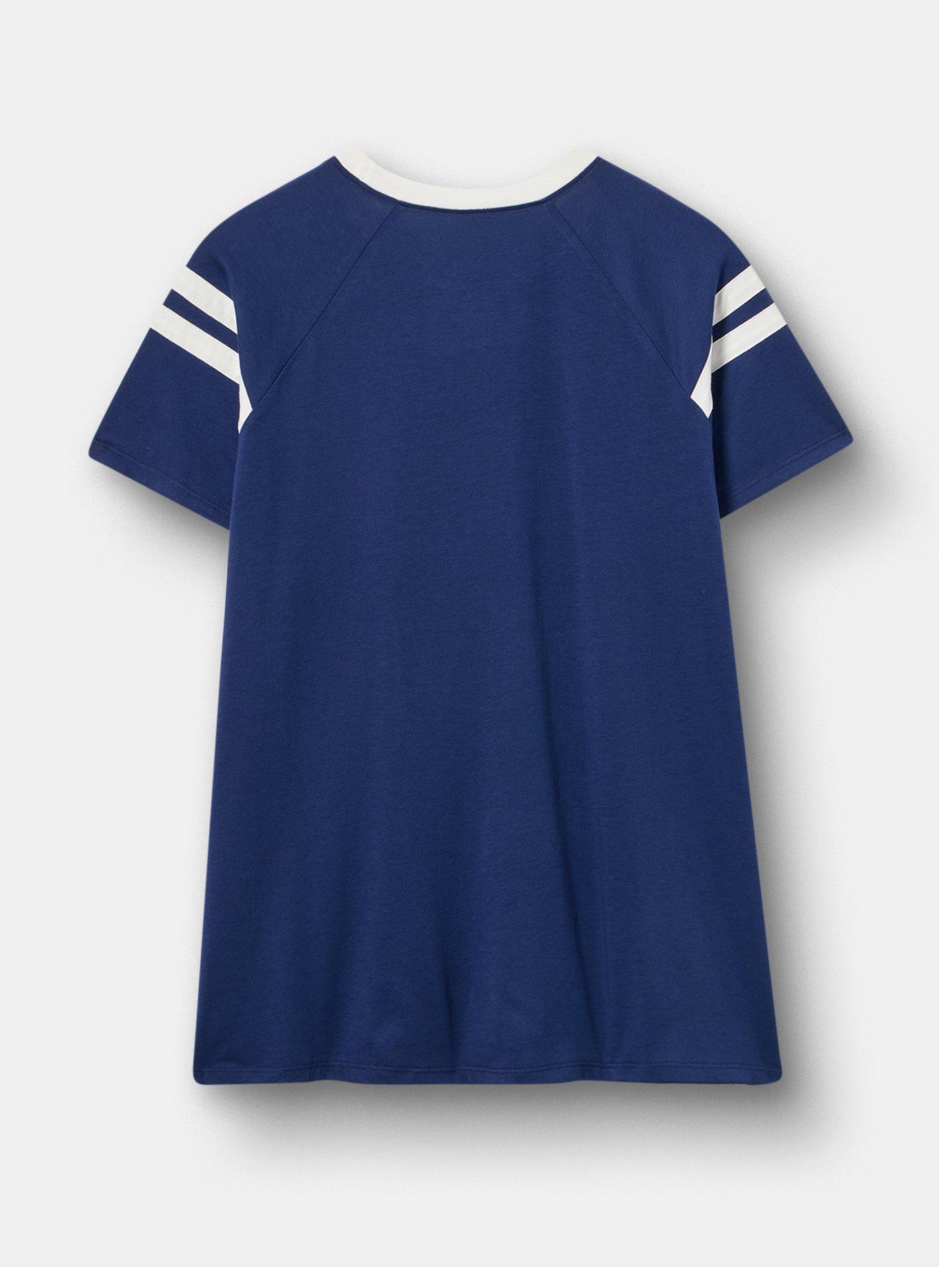 Lilo and Stitch Cotton Jersey Varsity Tee, STITCH MEDIEVAL BLUE, alternate