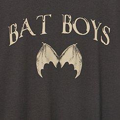 Plus Size A Court of Thorns And Roses Relaxed Cotton Tee, BAT BOYS OBSIDIAN, swatch