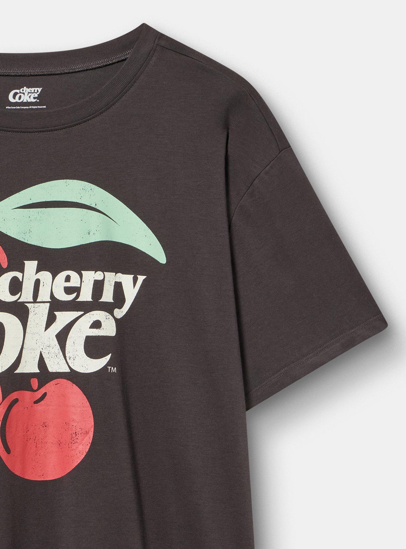 Cherry Coke Relaxed Cotton Crew Tee, CHERRY COKE TM OBSIDIAN, alternate