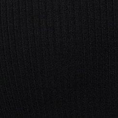 Supersoft Rib V-Neck 3/4 Sleeve Top, DEEP BLACK, swatch