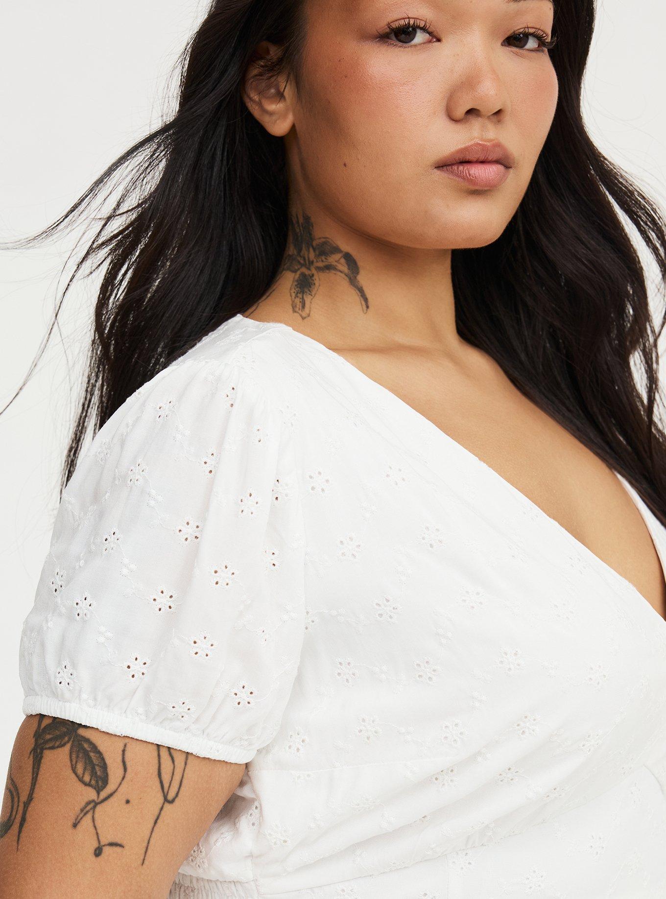 Eyelet Mini Skirt Set, BLANC DE BLANC, alternate