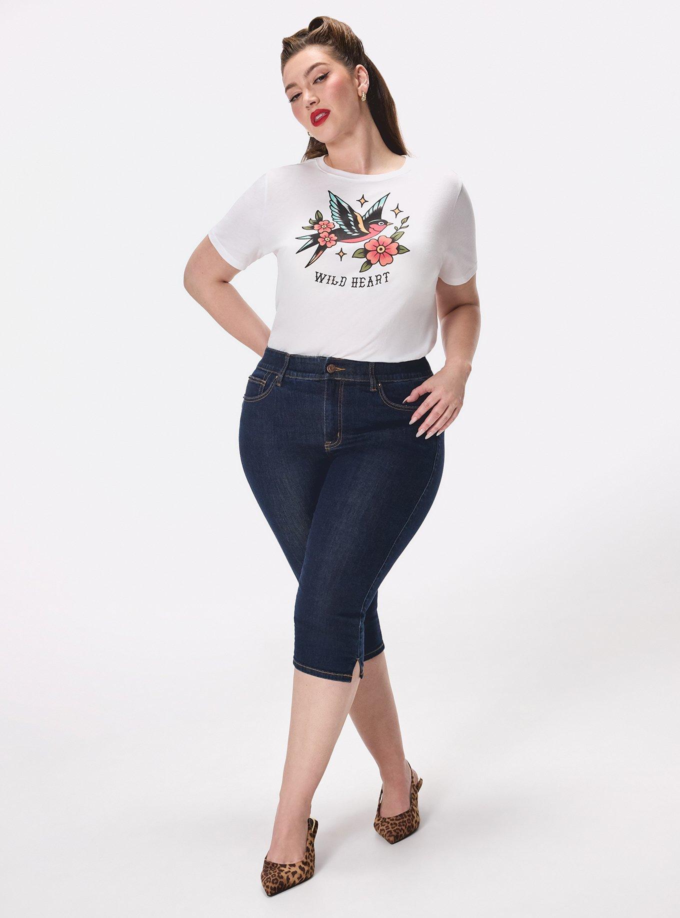 Retro Chic Graphic Crew Tee, WILD HEART SWALLOW, alternate