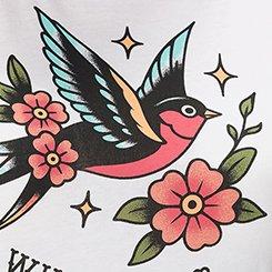 Retro Chic Graphic Crew Tee, WILD HEART SWALLOW, swatch