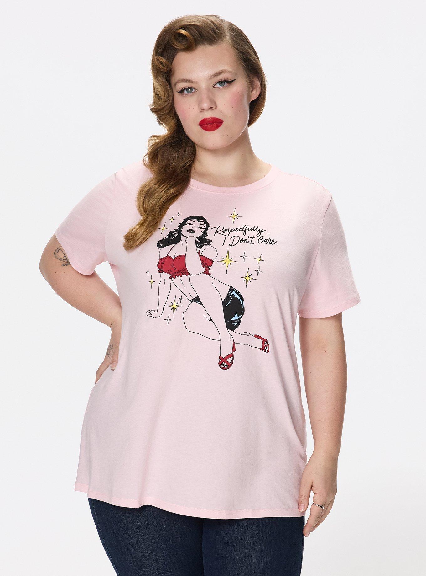 Retro Chic Graphic Crew Tee, RESPECTFULLY SASSY PINUP, hi-res