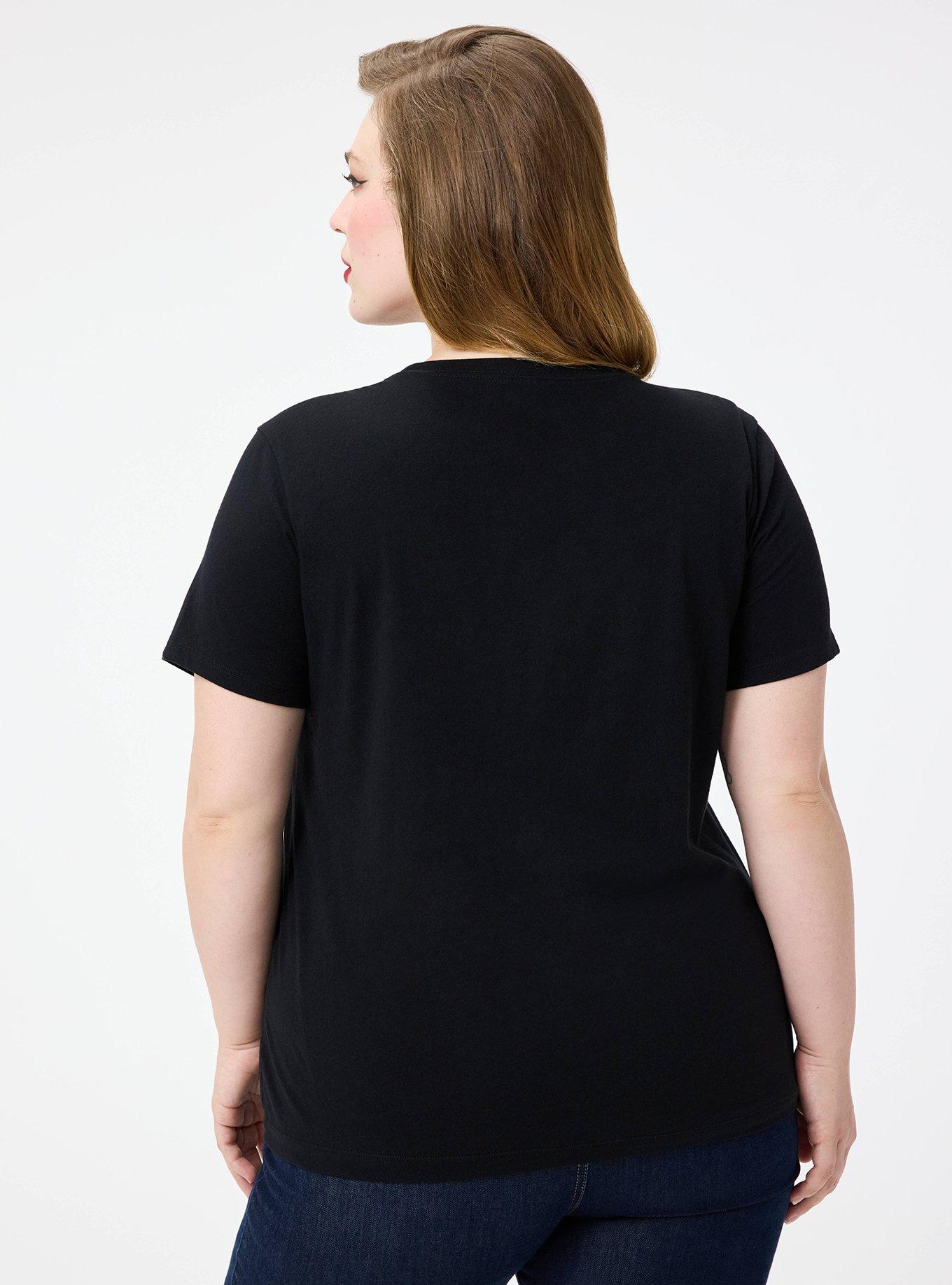 Retro Chic Graphic Crew Tee, TATTOO SPIDER FLORAL, alternate