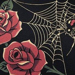Retro Chic Graphic Crew Tee, TATTOO SPIDER FLORAL, swatch