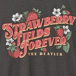 The Beatles Relaxed Cotton Crew Tee, THE BEATLES STRAWBERRY FIELDS VINTAGE BLACK, swatch