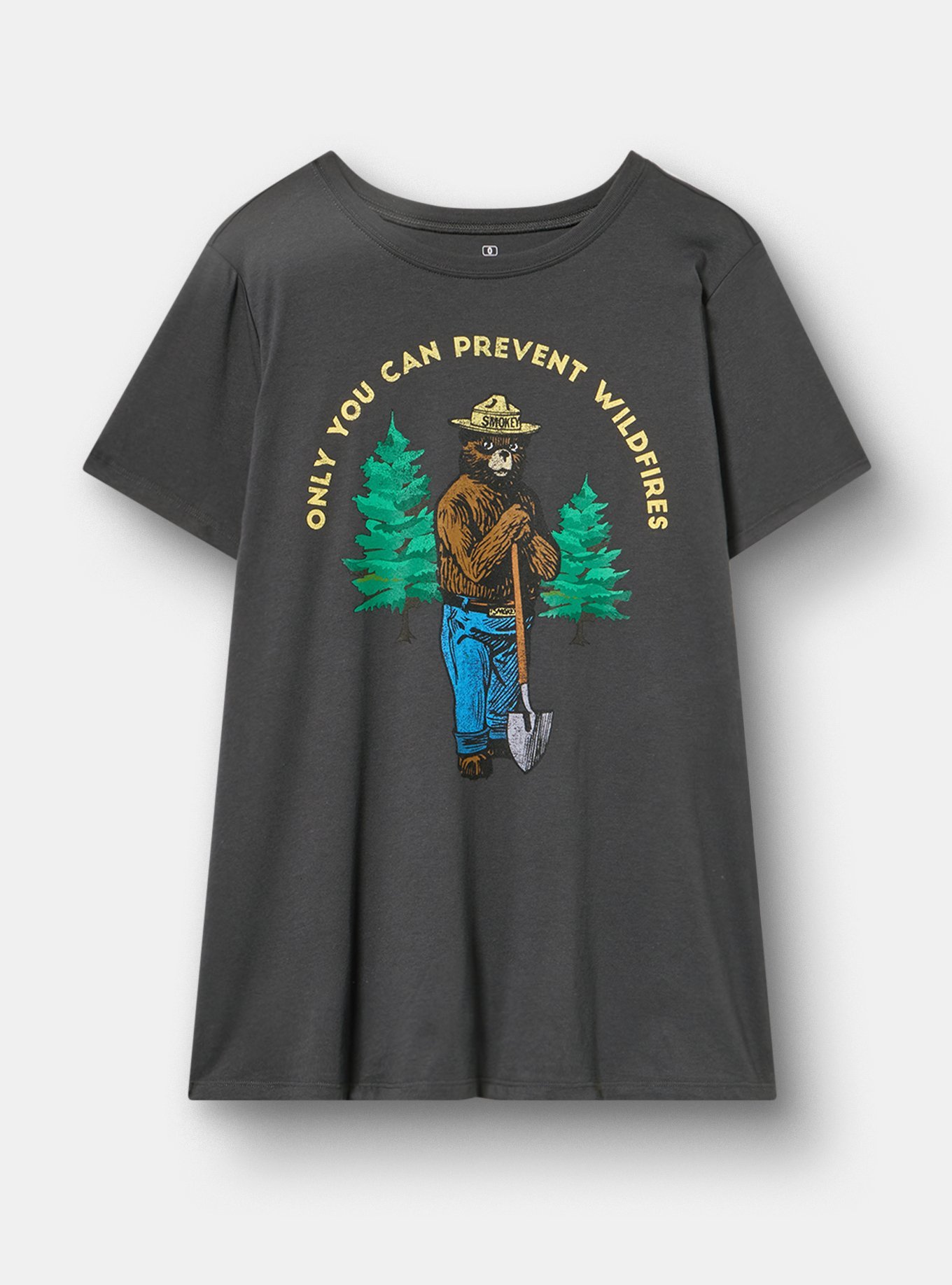 Smokey the Bear Classic Cotton Jersey Tee, SMOKEY ONLY YOU VINTAGE BLACK, hi-res