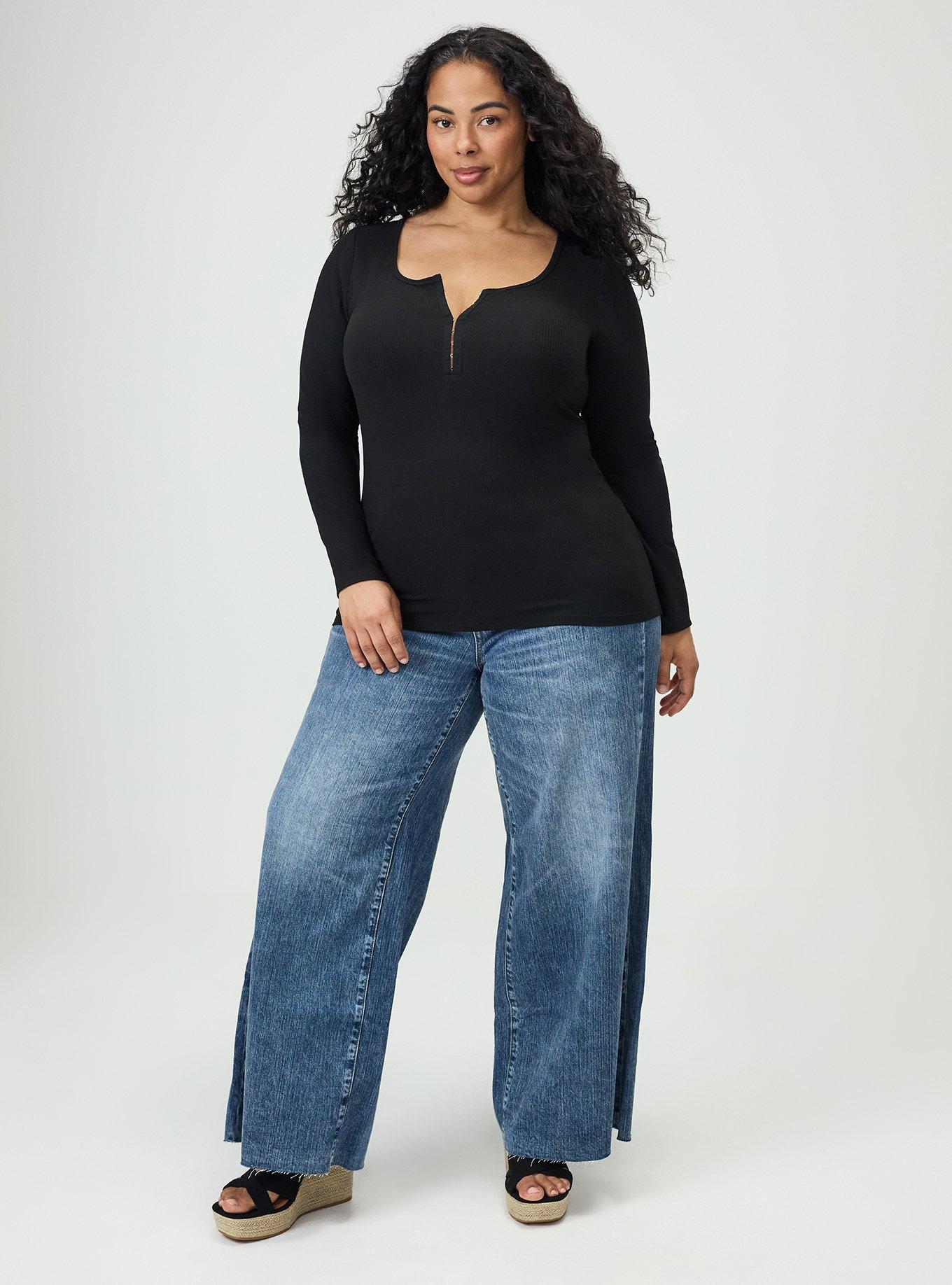 Super Soft Ribbed Hook & Eye Top, DEEP BLACK, alternate