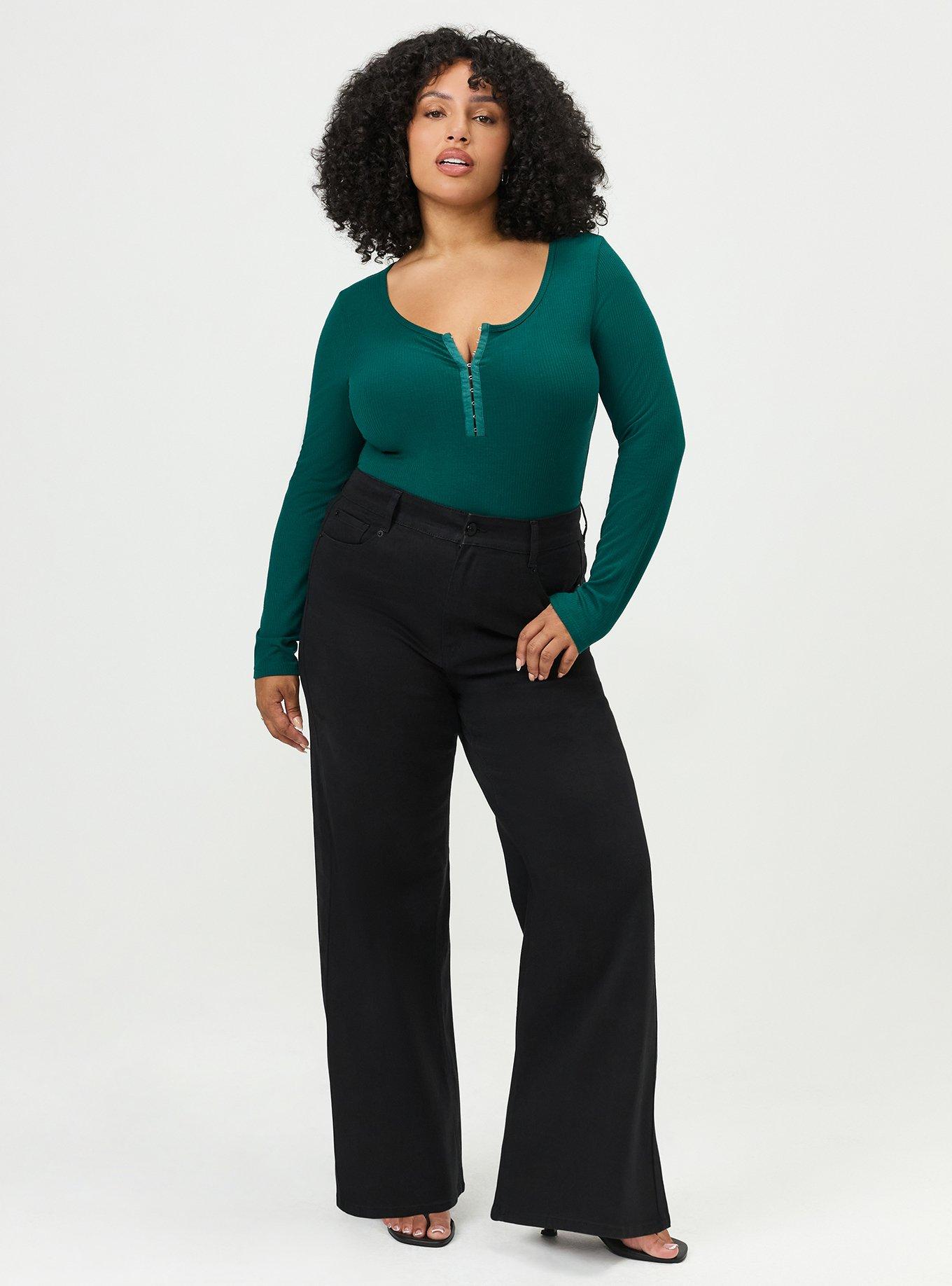 Supersoft Rib Hook And Eye Long Sleeve Top, BOTANICAL GARDEN, alternate