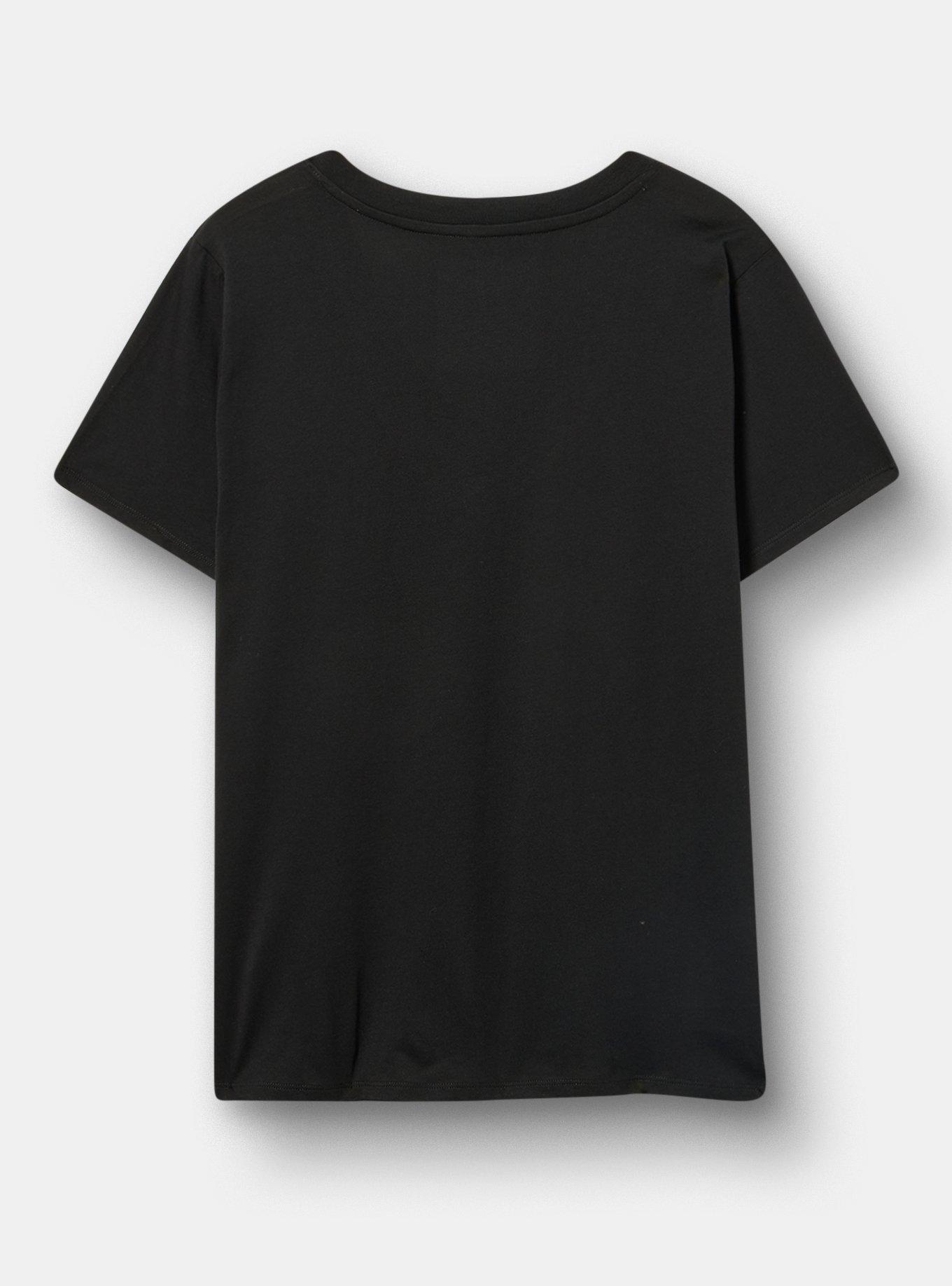 Plus Size Jack Daniels Classic Fit Cotton V-Neck Tee, JACK DANIELS WHISKEY DEEP BLACK, alternate
