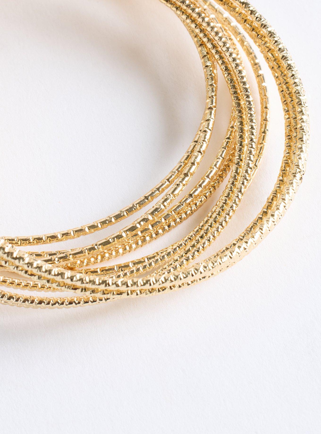 Textured Bangle Set, GOLD, alternate