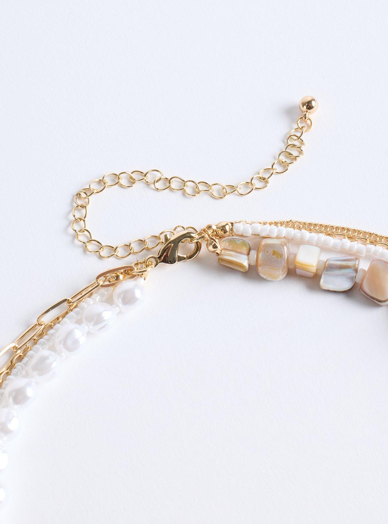 Pearl Beaded Celestial Layered Necklace, , alternate