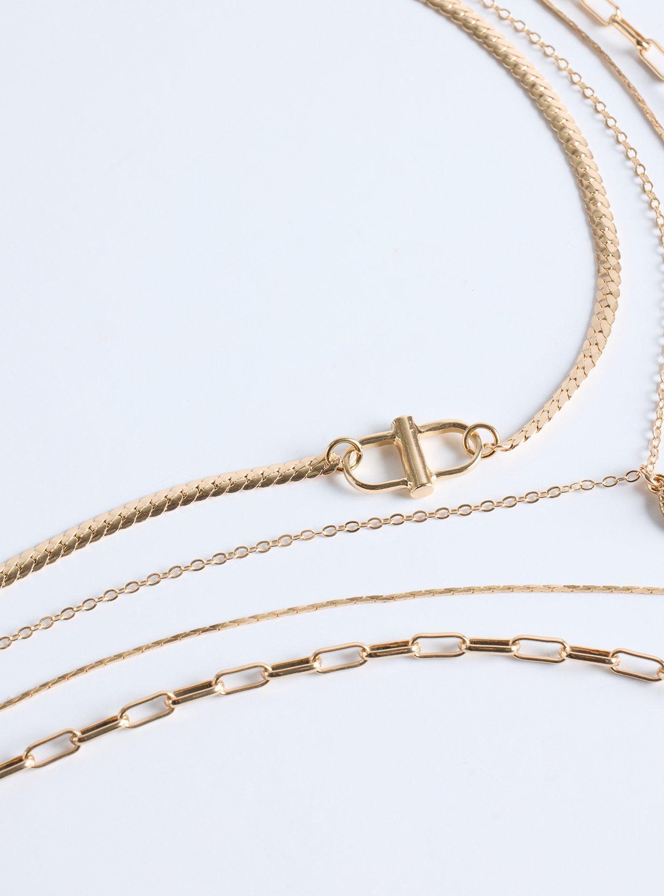 Organic Pendant Layered Necklace, , alternate