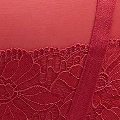 Plus Size Ava Lace Printed Tanga Panty, GARNET, swatch