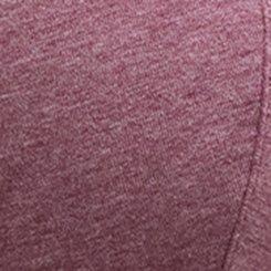 Plus Size Balconette Unlined Cotton Heather Lace Trim Bra, PLUM WINE HEATHER, swatch