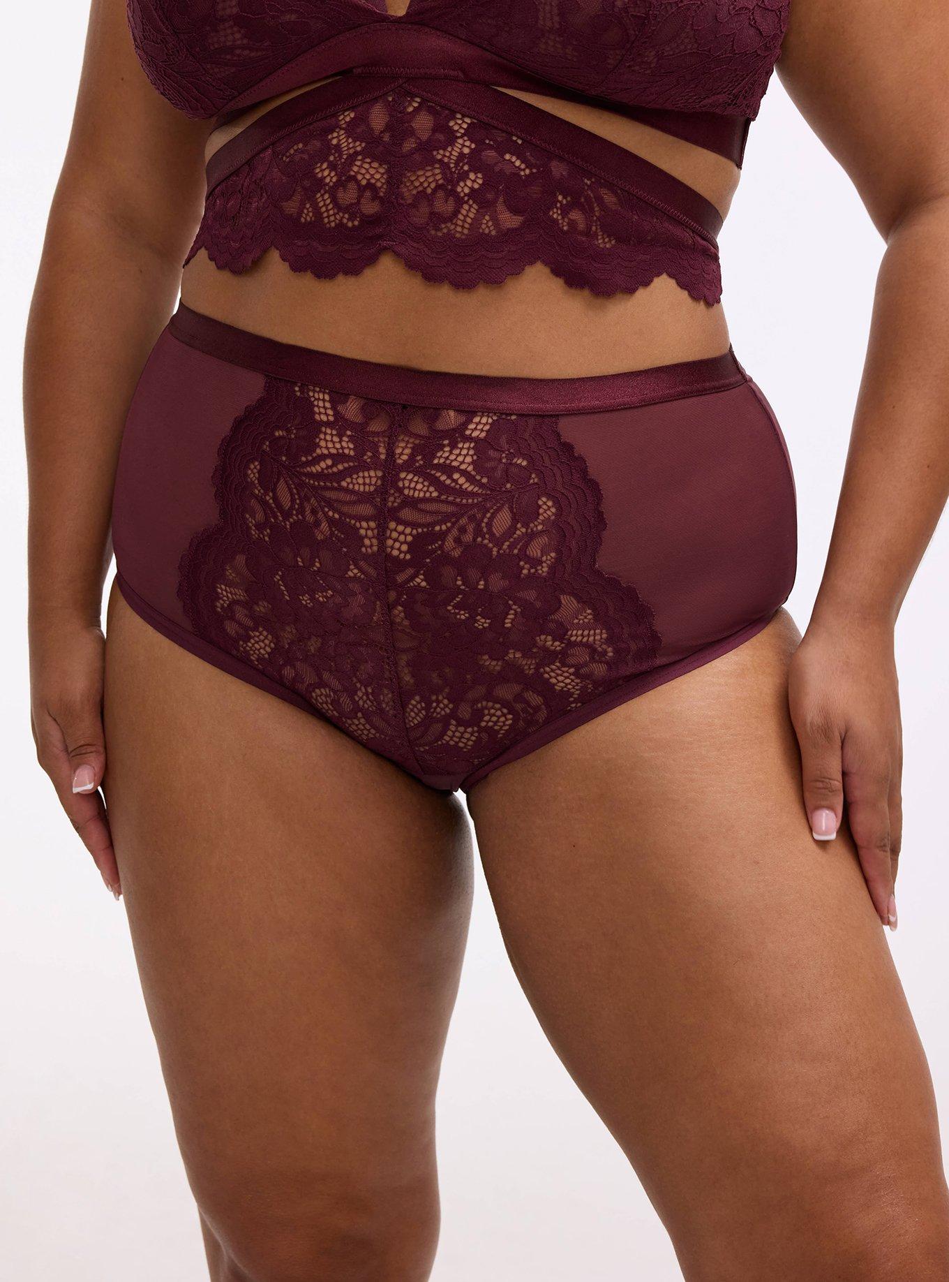 Carrie Lace High-Rise Cheeky Panty, FIG, alternate