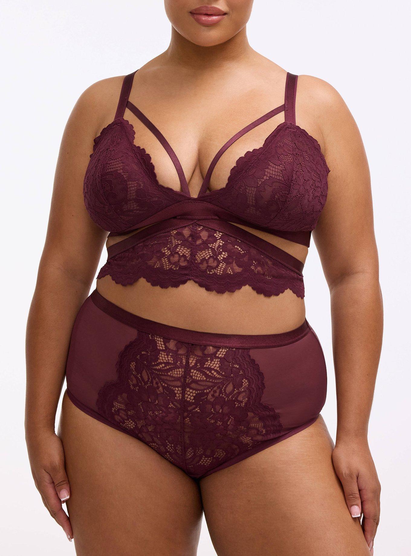 Carrie Lace High-Rise Cheeky Panty, FIG, alternate