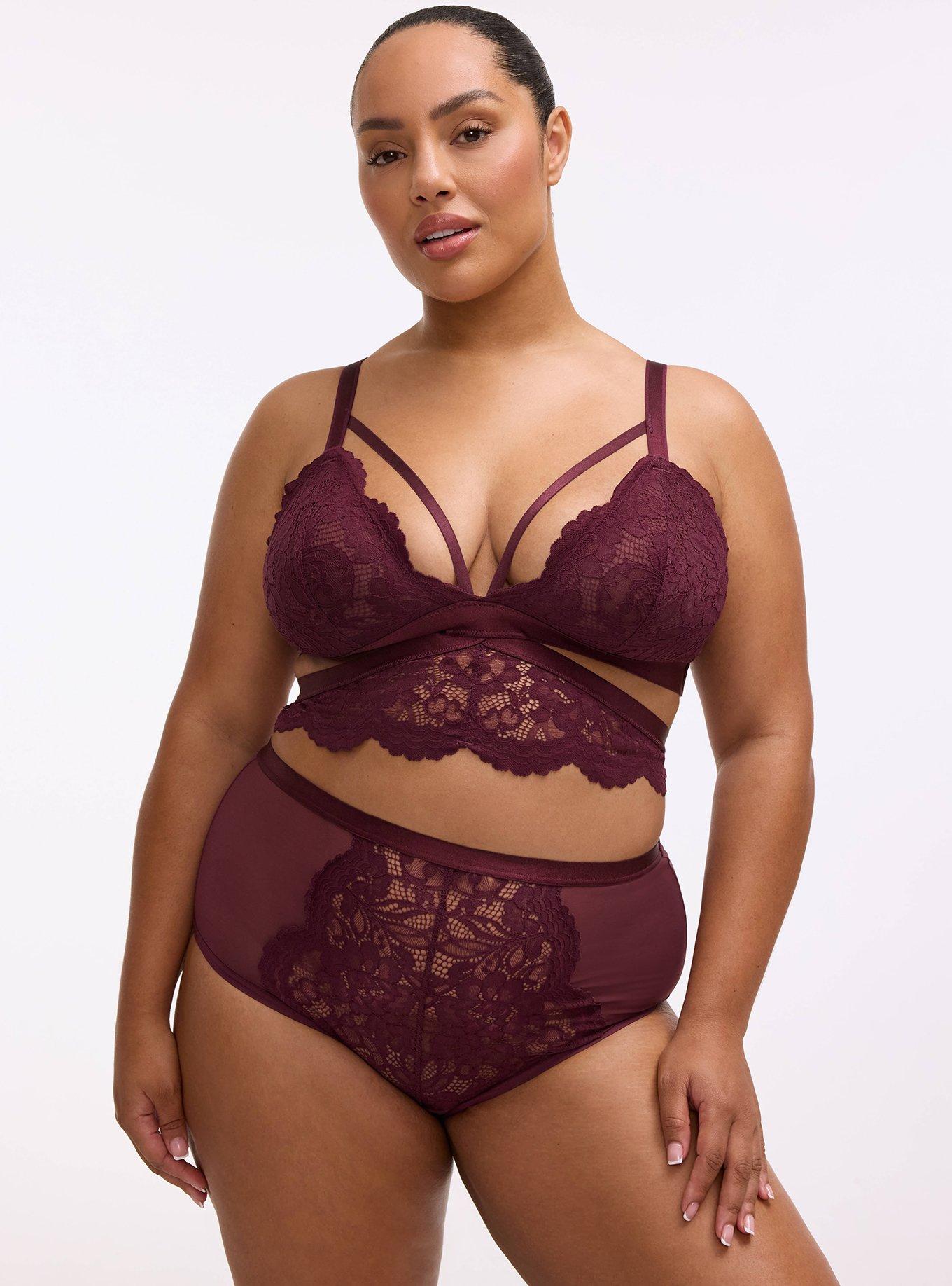 Carrie Lace High-Rise Cheeky Panty, FIG, alternate