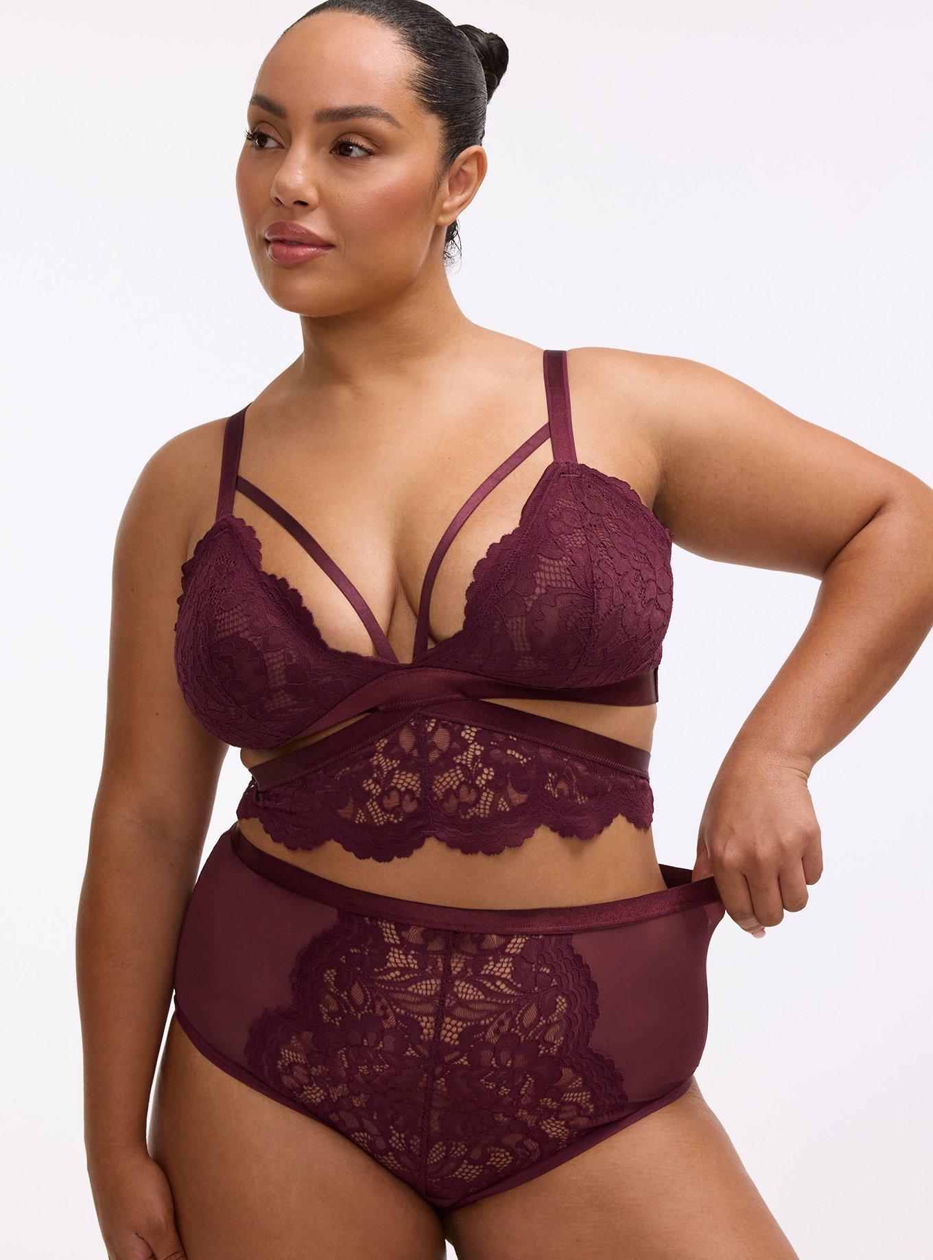 Carrie Lace High-Rise Cheeky Panty, FIG, hi-res