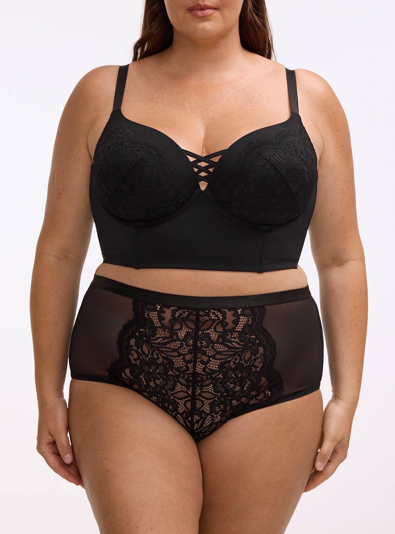 Carrie Lace High-Rise Cheeky Panty, RICH BLACK, alternate