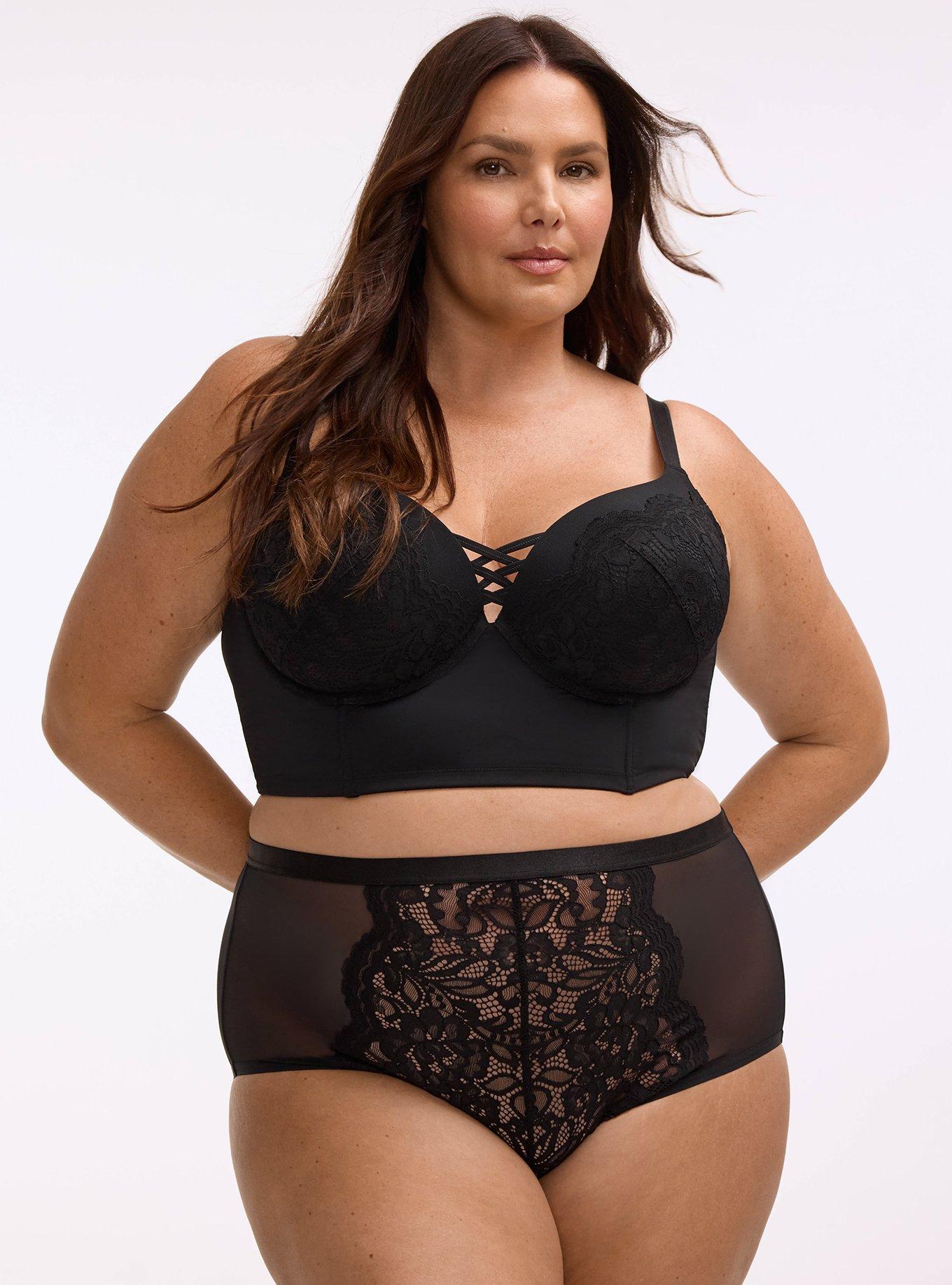 Carrie Lace High-Rise Cheeky Panty, RICH BLACK, hi-res