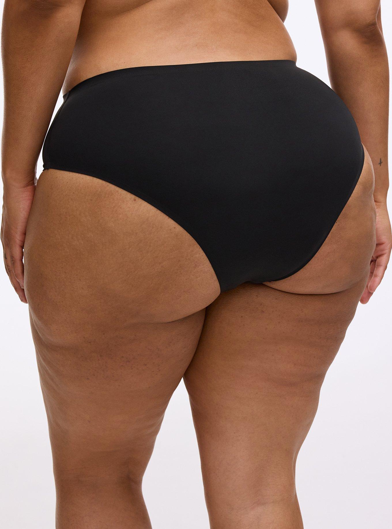 Plus Size Cloud Mid-Rise Cheeky Panty, RICH BLACK, alternate