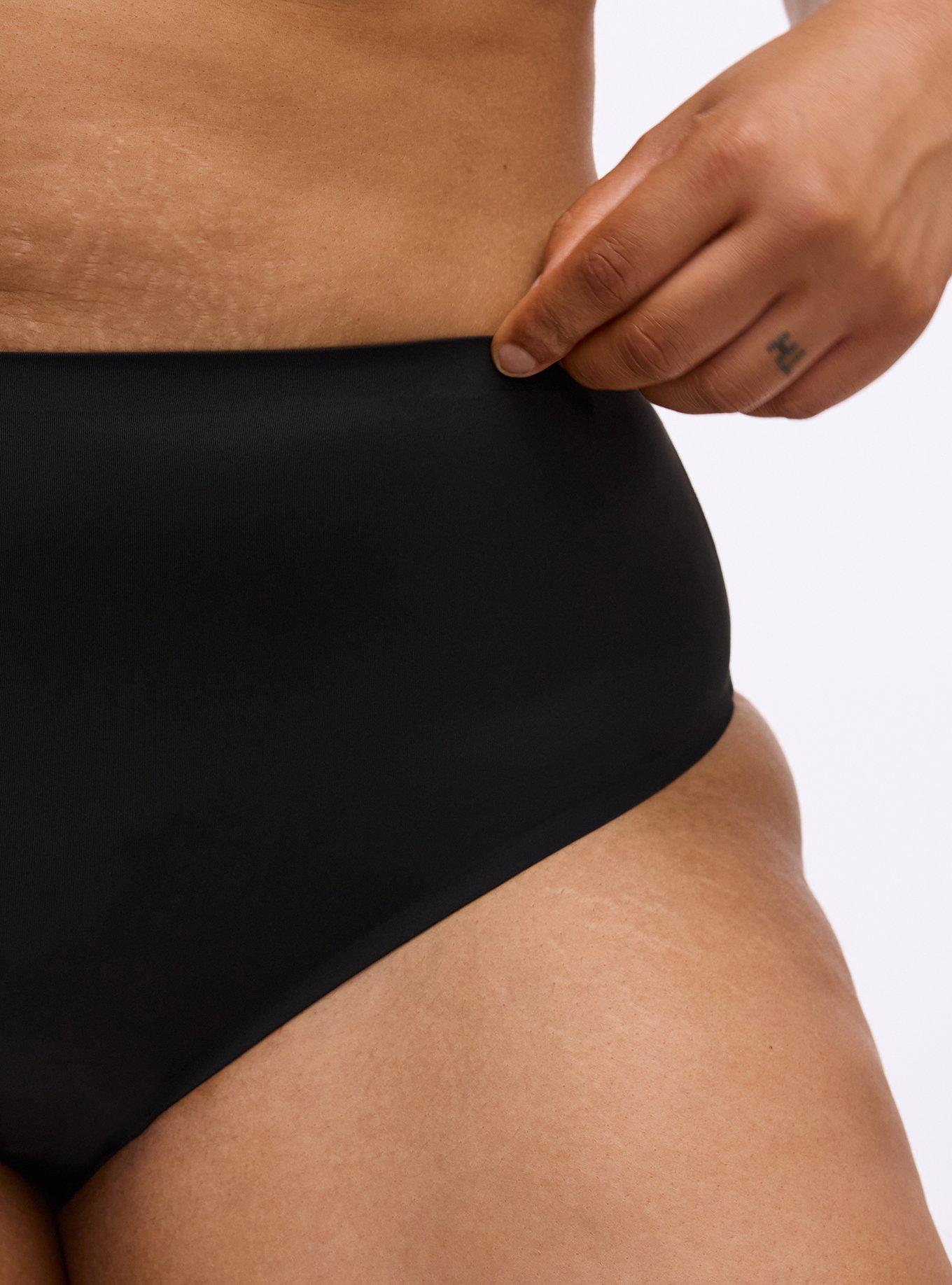 Plus Size Cloud Mid-Rise Cheeky Panty, RICH BLACK, alternate