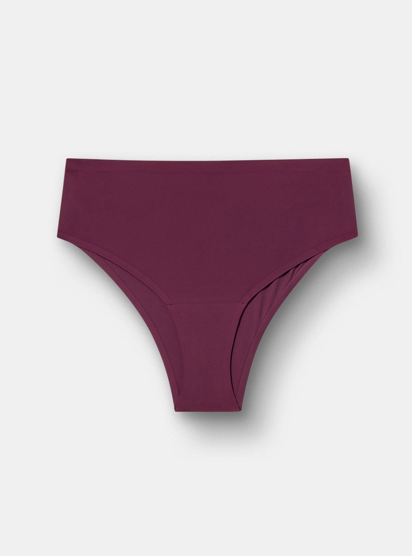 Cloud Mid-Rise Cheeky Panty, POTENT PURPLE, flat