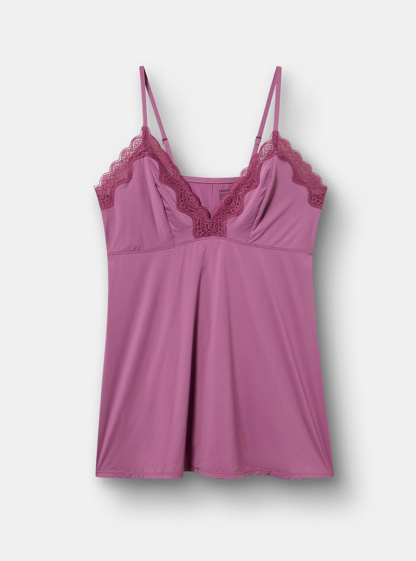Butter & Lace Triangle Slip Dress, ARGYLE PURPLE, flat