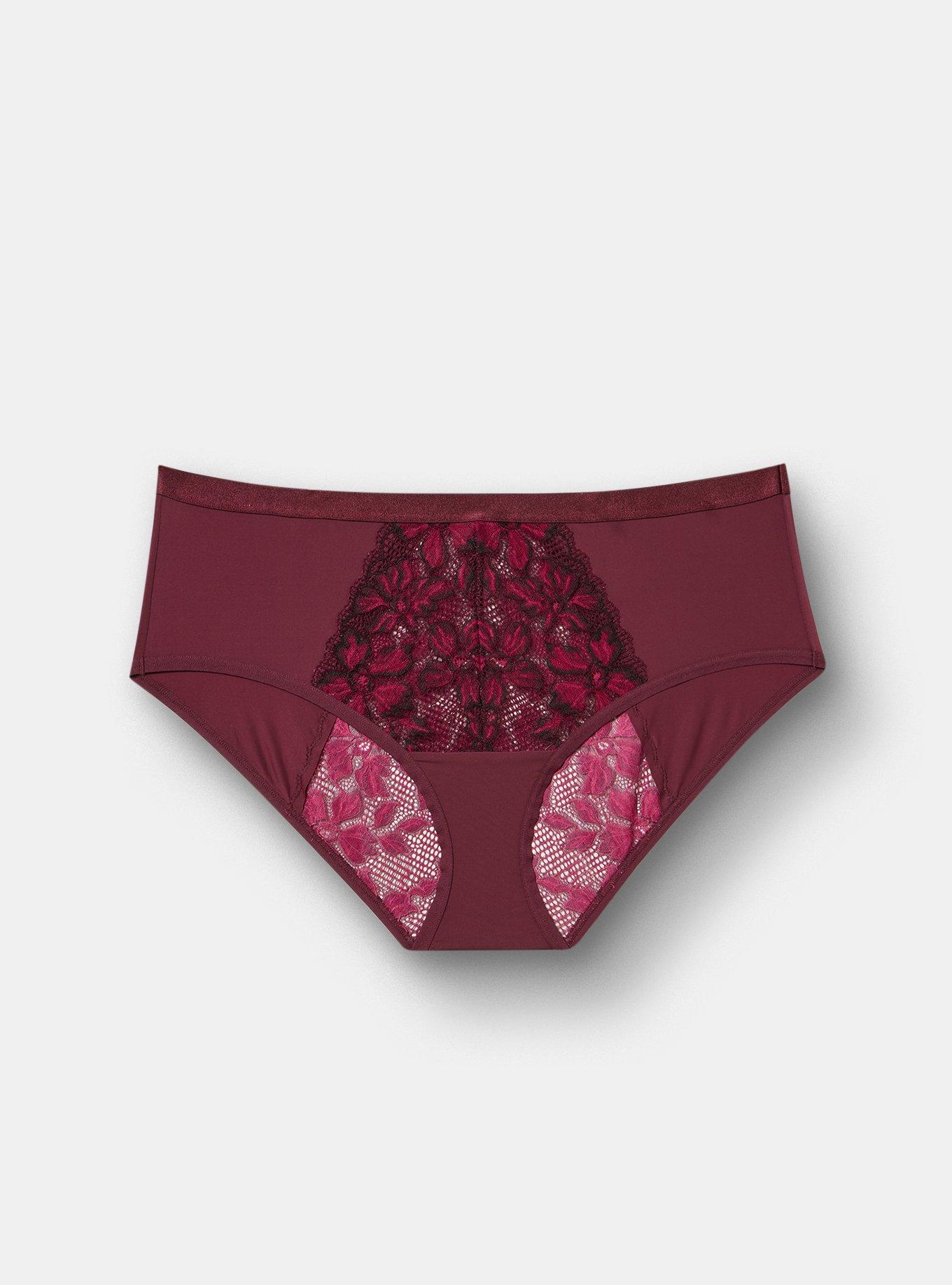 Plus Size Ava Lace Mid-Rise Hipster Panty, FIG, flat