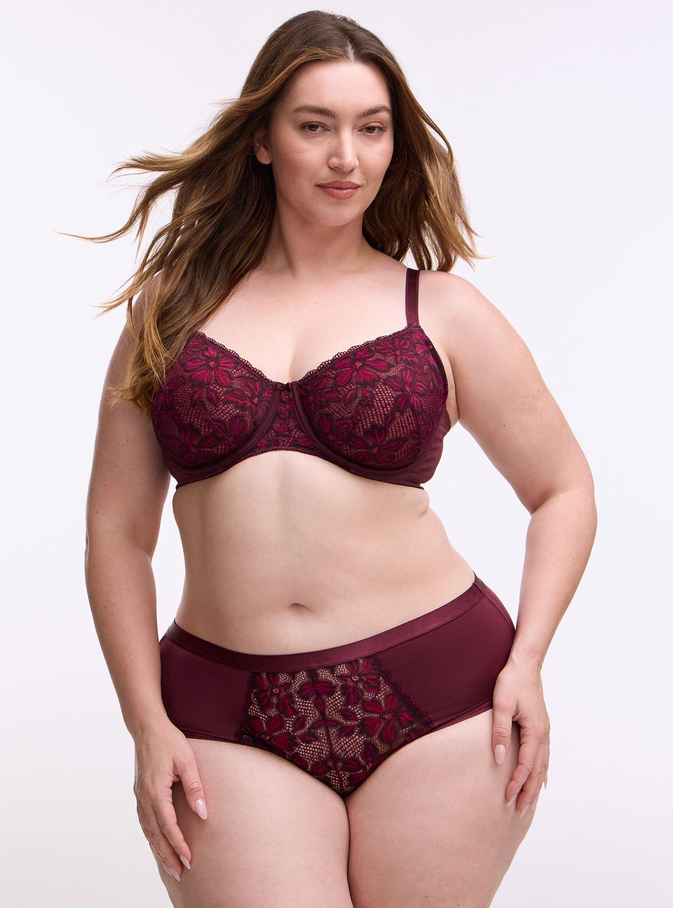 Plus Size Ava Lace Mid-Rise Hipster Panty, FIG, hi-res