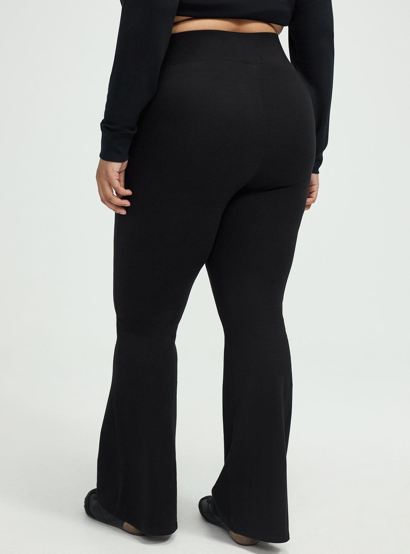High Rise Cross-Over Flare Legging, DEEP BLACK, alternate