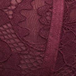 Plus Size Nightfall Lace & Shine Wirefree Bustier Dress, FIG, swatch