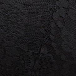 Simply Lace & Chiffon Babydoll, RICH BLACK, swatch