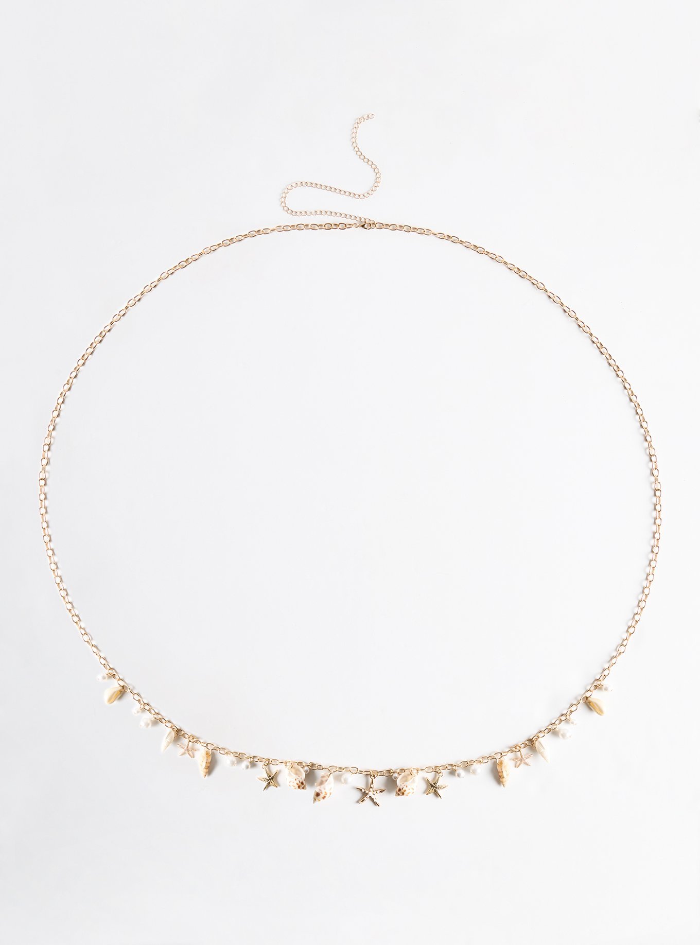 Plus Size - Shell & Pearl Chain Belt - Torrid display picture 1