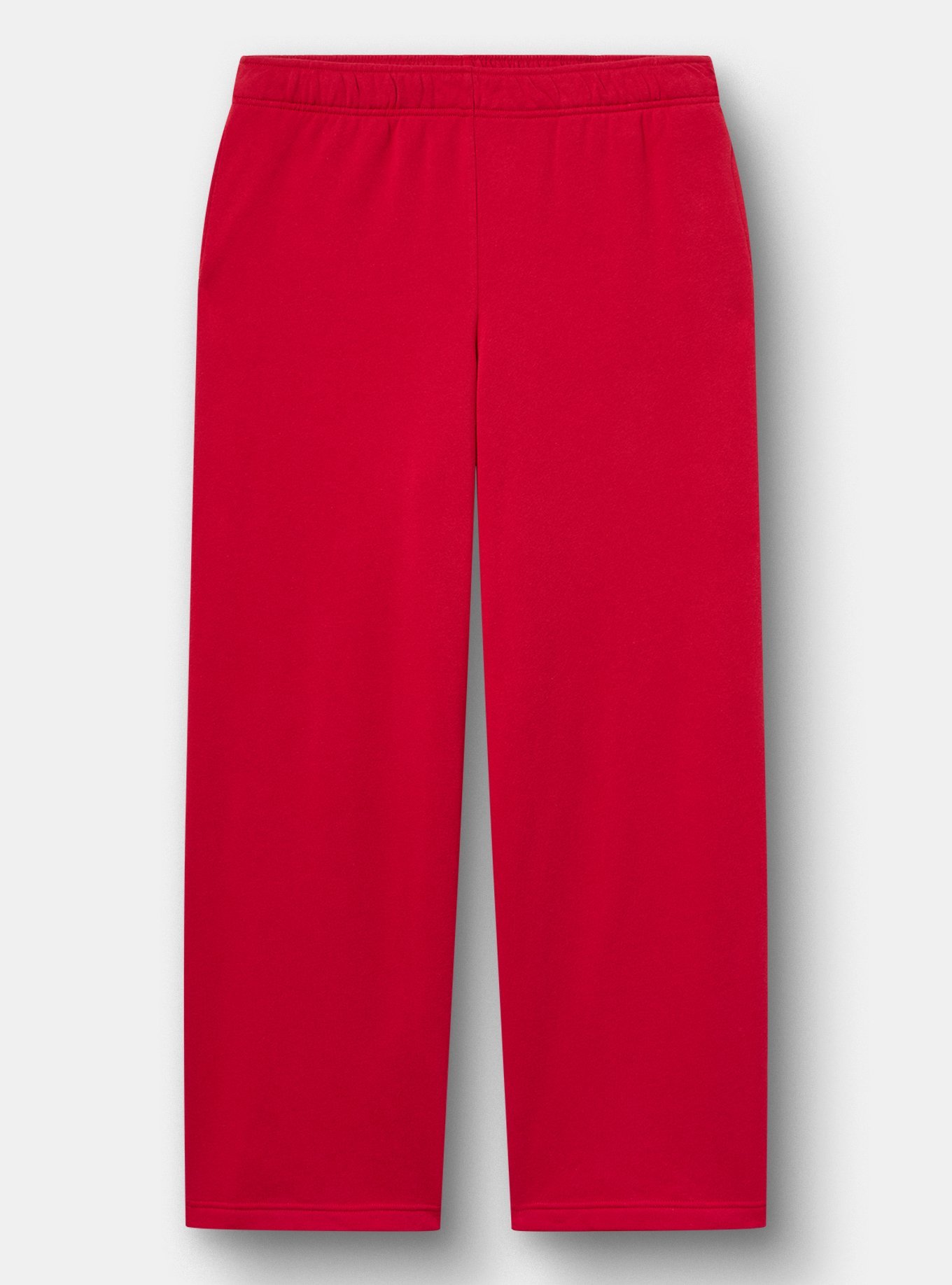 Plus Size TRU Super Soft Fleece Active Wide-Leg Sweatpants, JESTER RED, flat