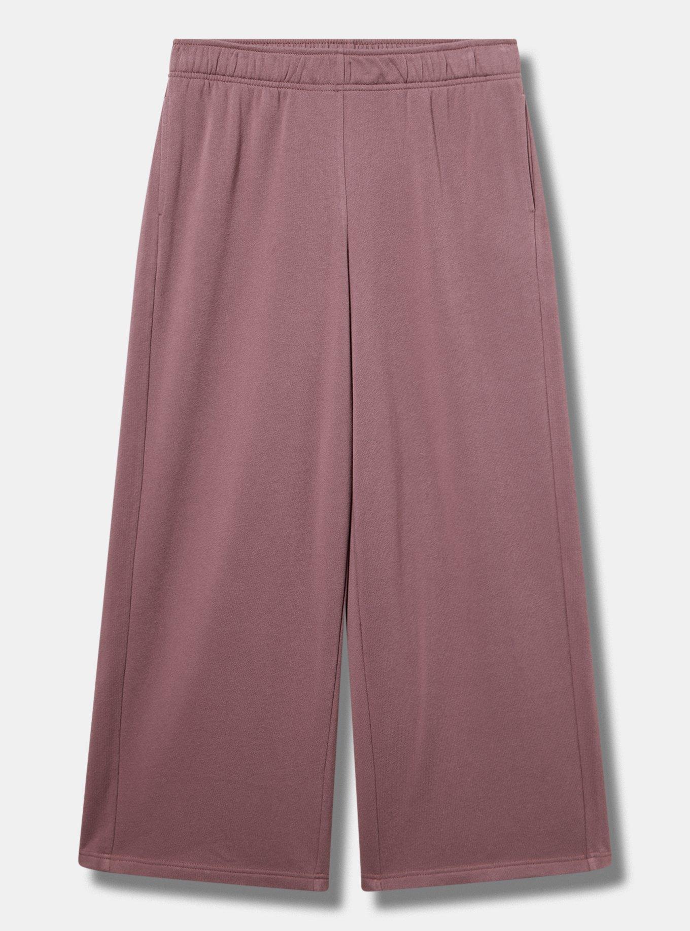 TRU Wide-Leg Cozy Fleece Sweatpant, ROSE TAUPE, flat