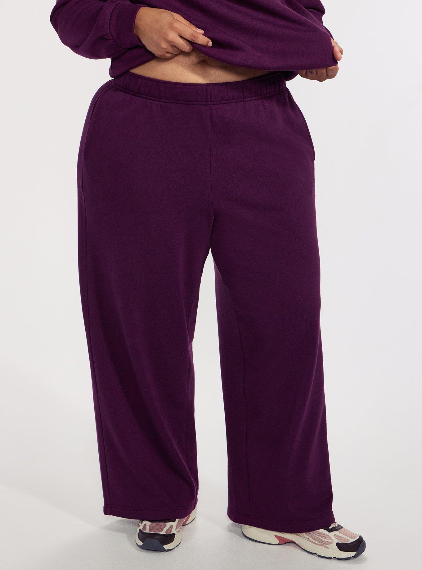 TRU Super Soft Fleece Wide Leg Active Sweatpant, WINTER BLOOM, alternate