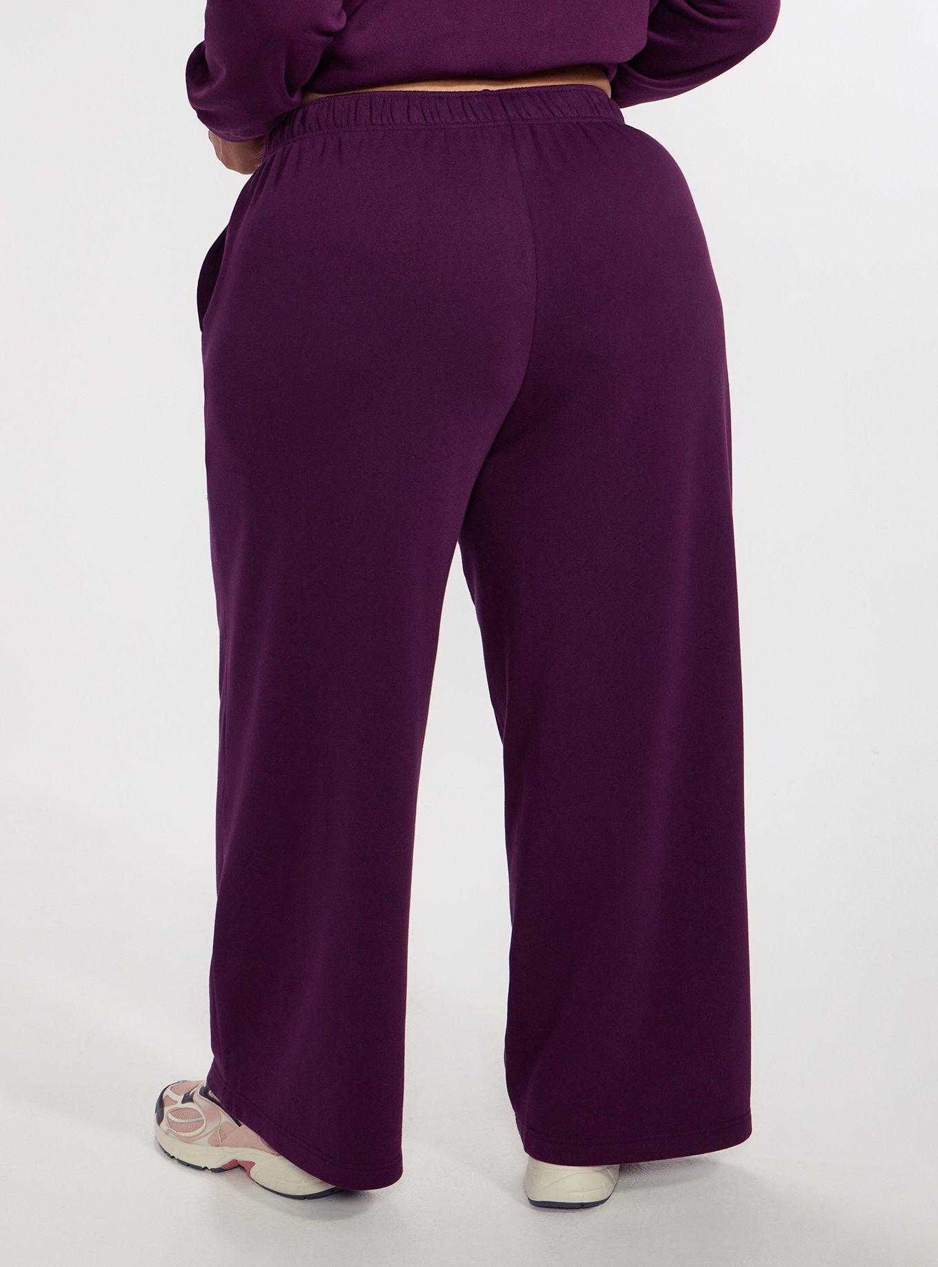 TRU Super Soft Fleece Wide Leg Active Sweatpant, WINTER BLOOM, alternate