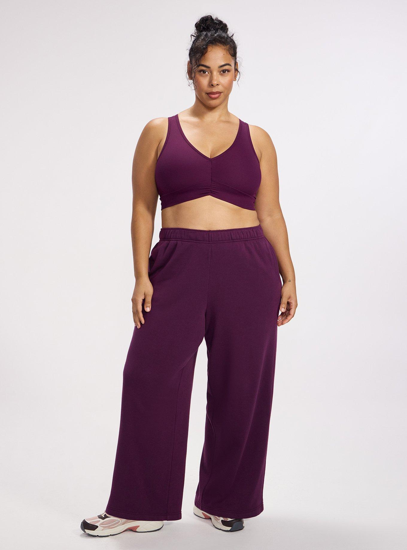 TRU Super Soft Fleece Wide Leg Active Sweatpant, WINTER BLOOM, hi-res