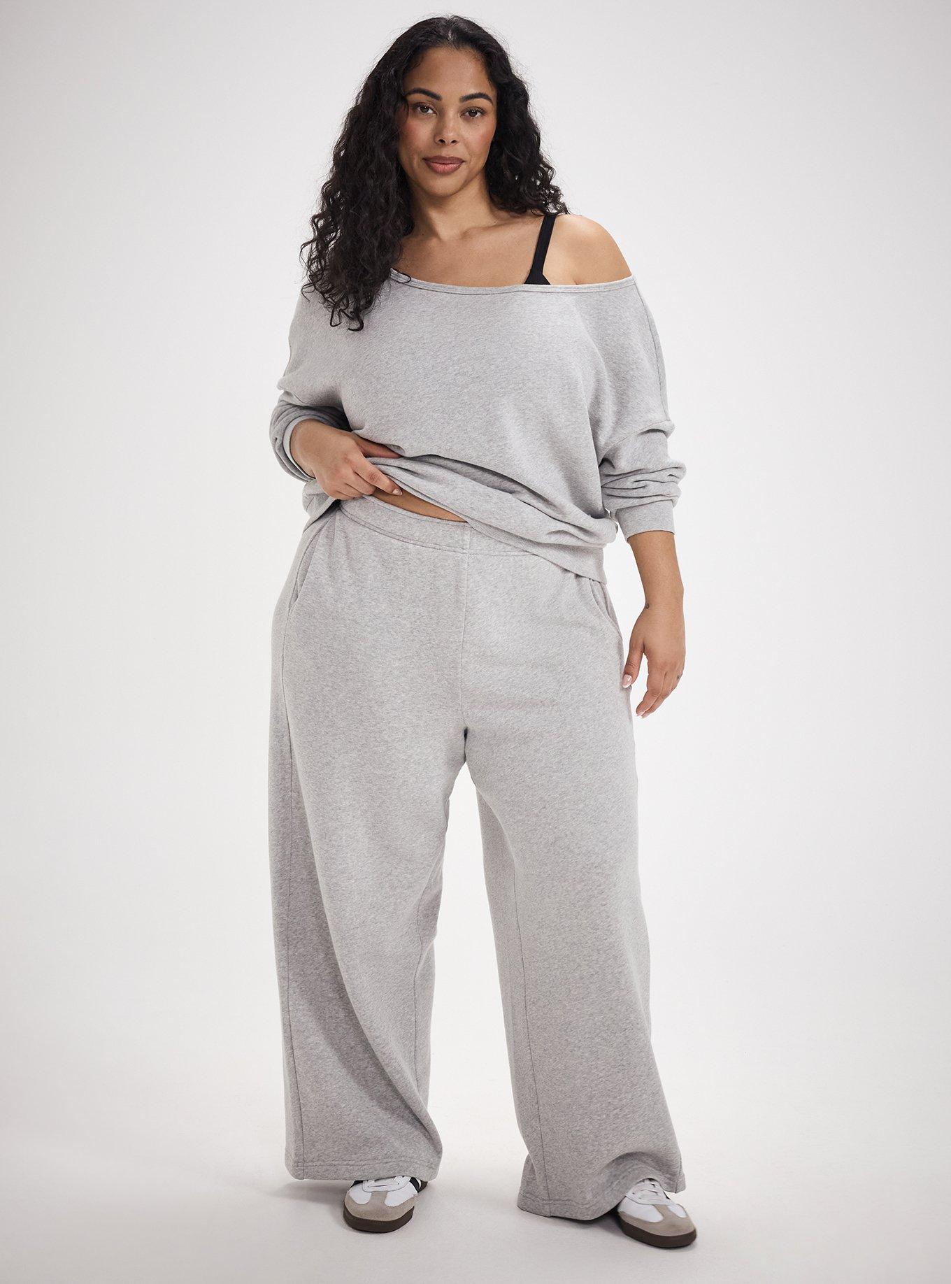 Plus Size - TRU Wide-Leg Cozy Fleece Sweatpant - Torrid